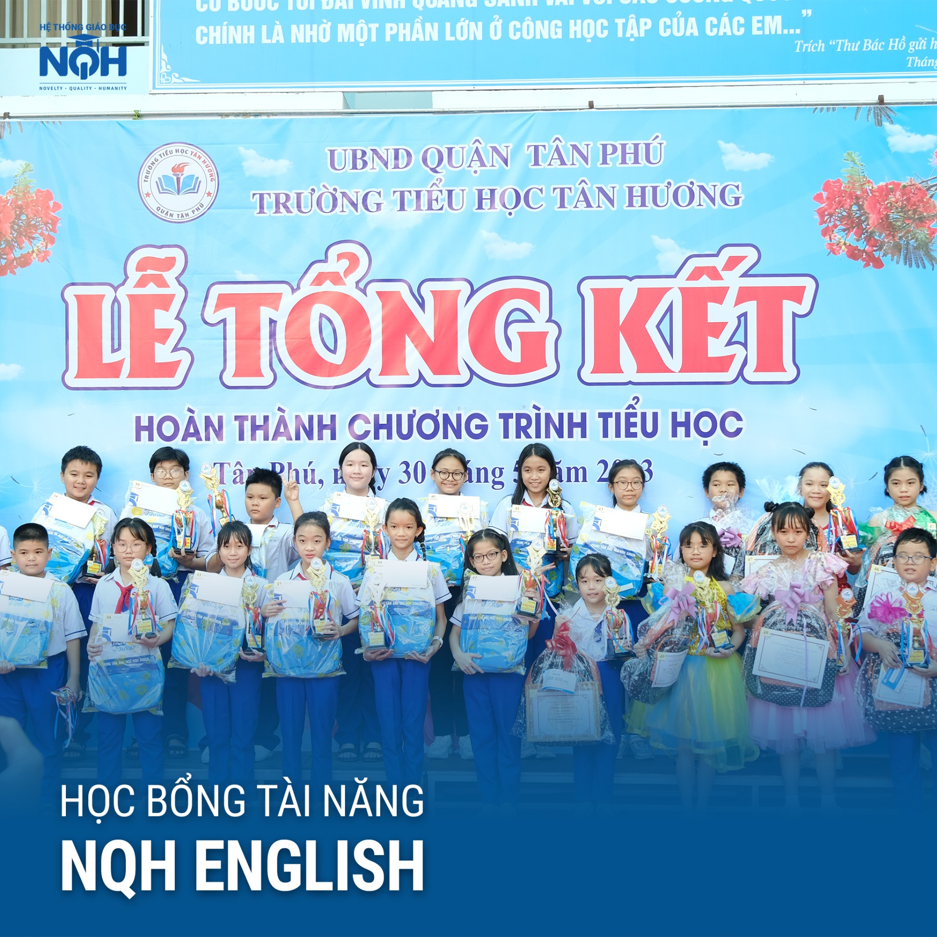 những phần học bổng tài năng dành tặng cho 161 học sinh 