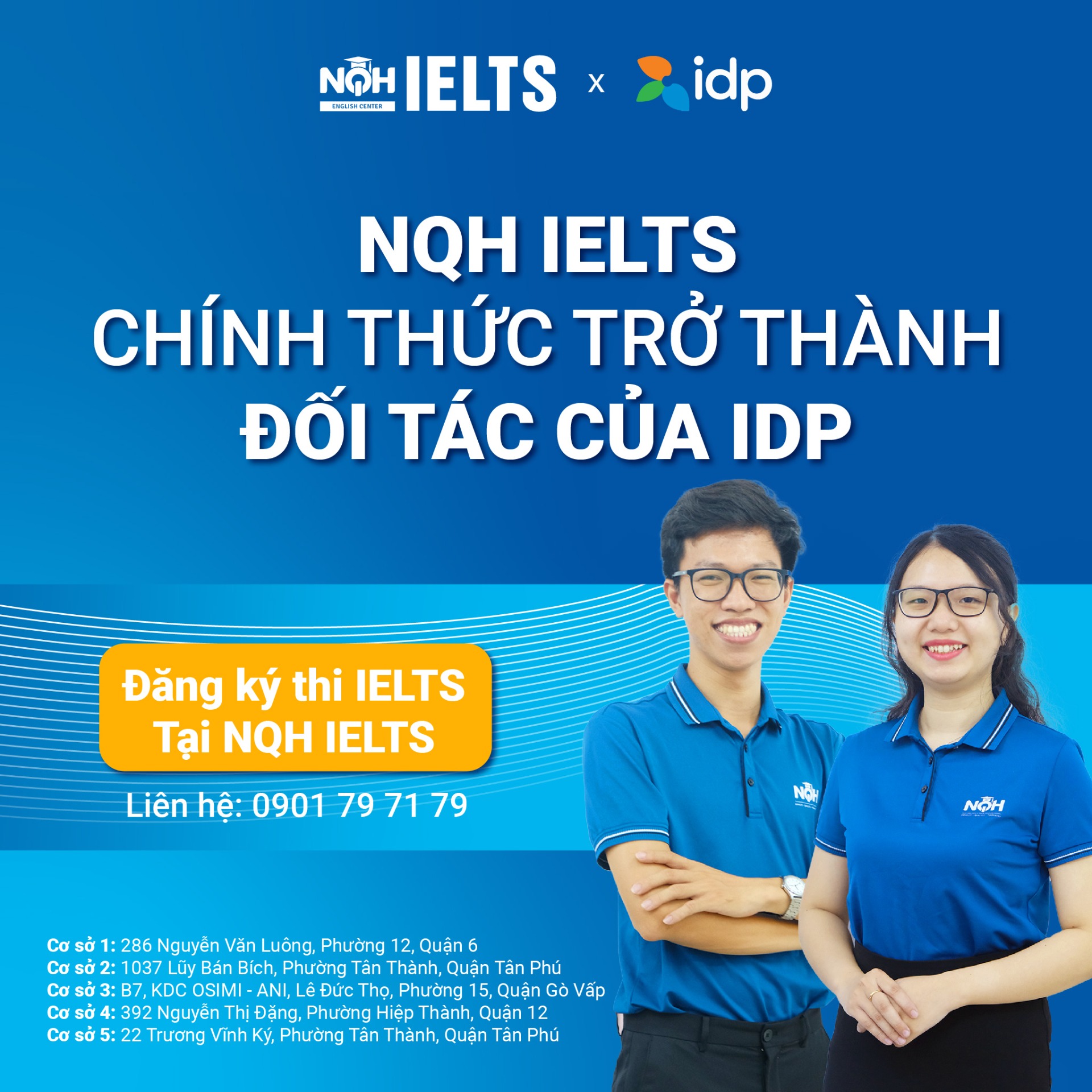 NQH IELTS chính thức kết hợp với đối tác IDP Education Việt Nam 