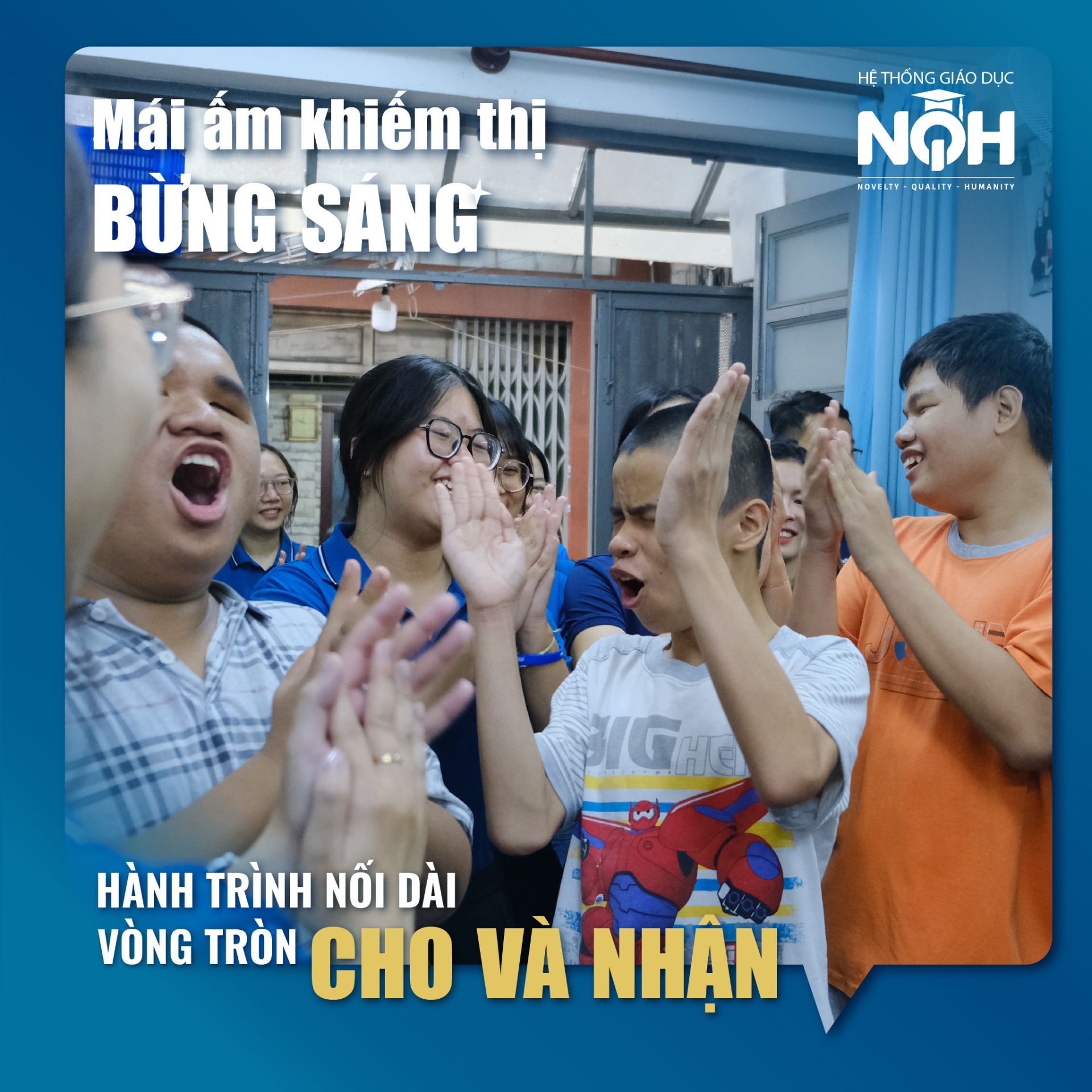 Tỏa nắng yêu thương ở mái ấm khiếm thị Bừng Sáng.