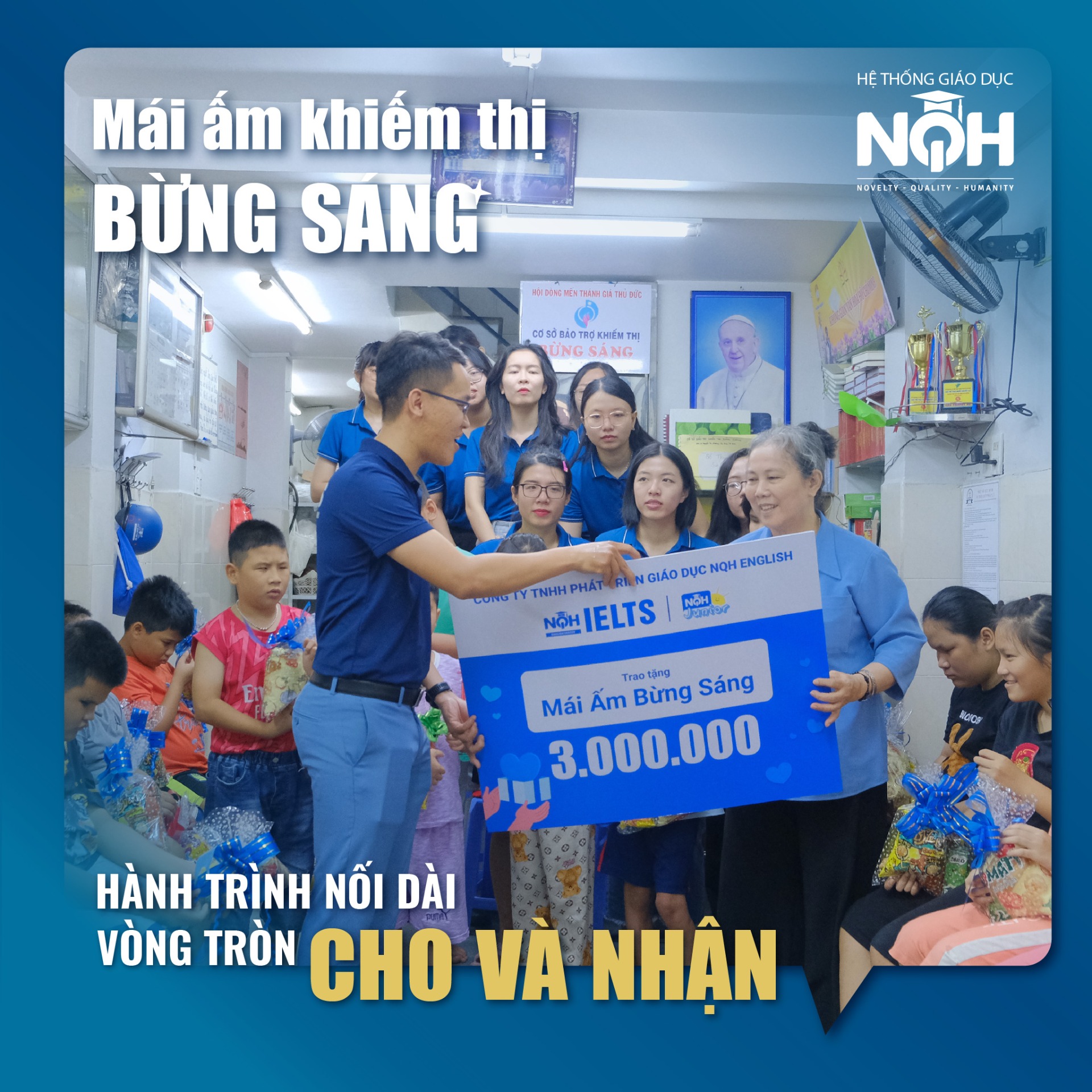 Tỏa nắng yêu thương ở mái ấm khiếm thị Bừng Sáng.