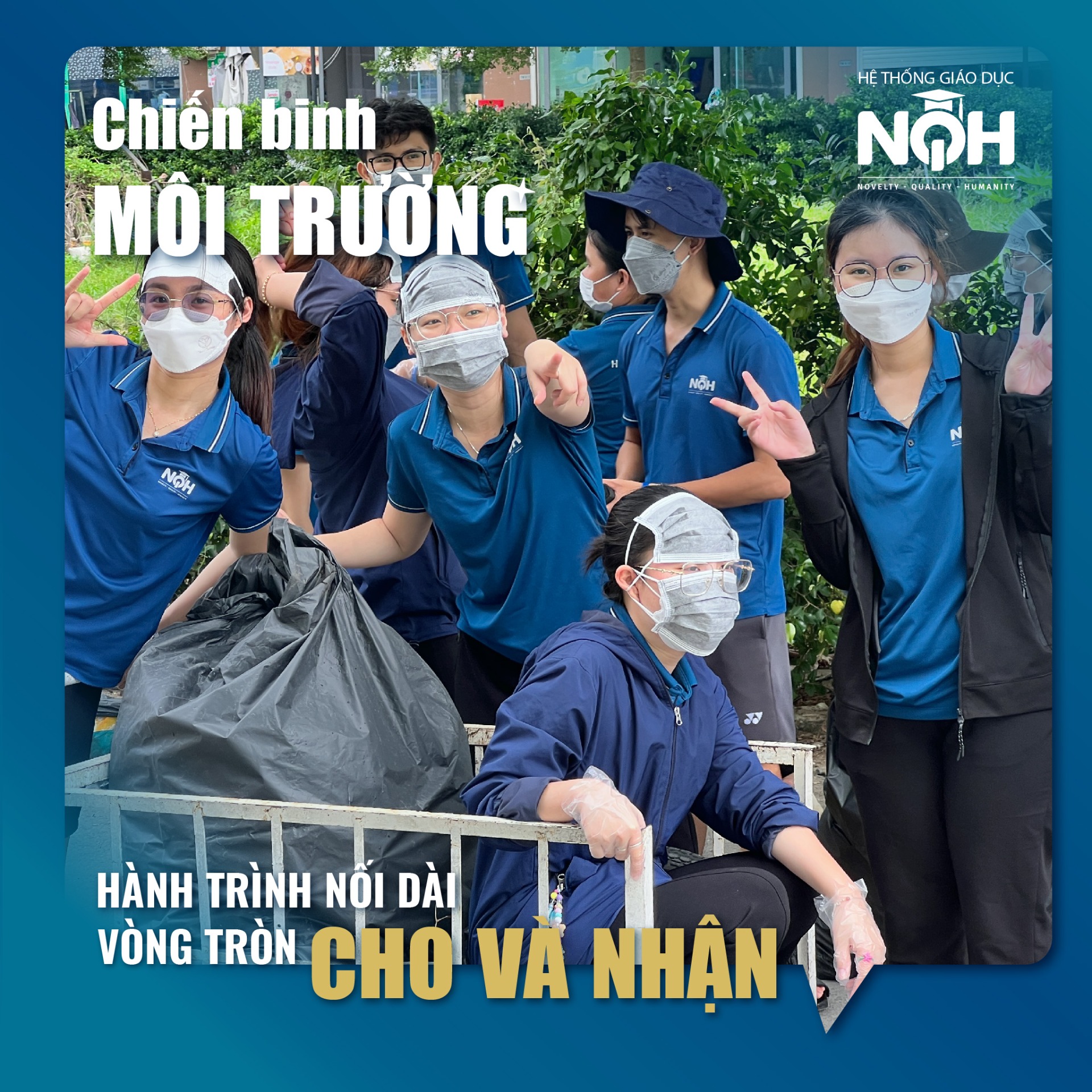 Năng động - hết mình - tếu táo là những từ miêu tả chân thật cho đội chiến binh môi trường NQH lần này.