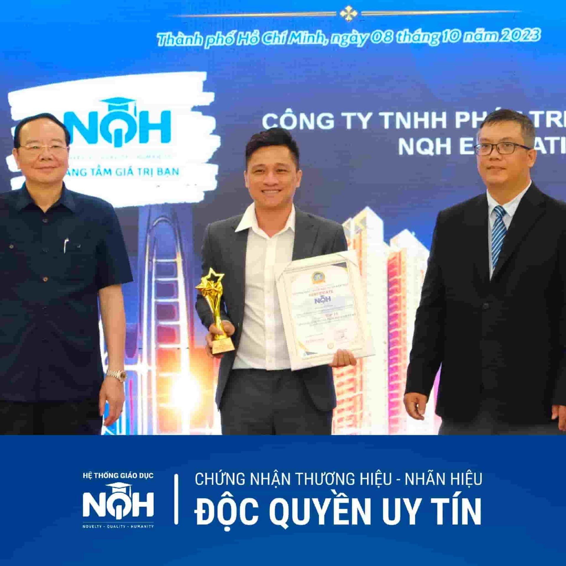 NQH Tự Hào Nhận Chứng Nhận Thương Hiệu - Nhãn Hiệu Độc Quyền Uy Tín