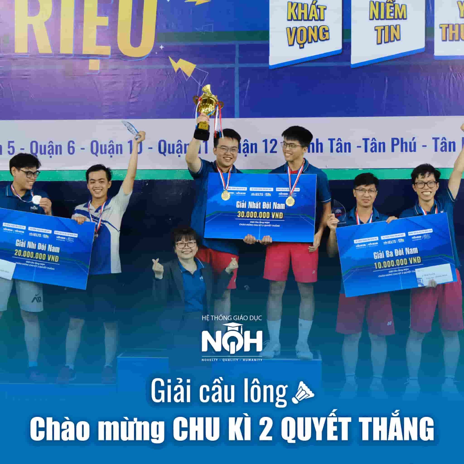 Giải Cầu lông NQH Chào mừng Chu kỳ 2 quyết thắng kết thúc tốt đẹp