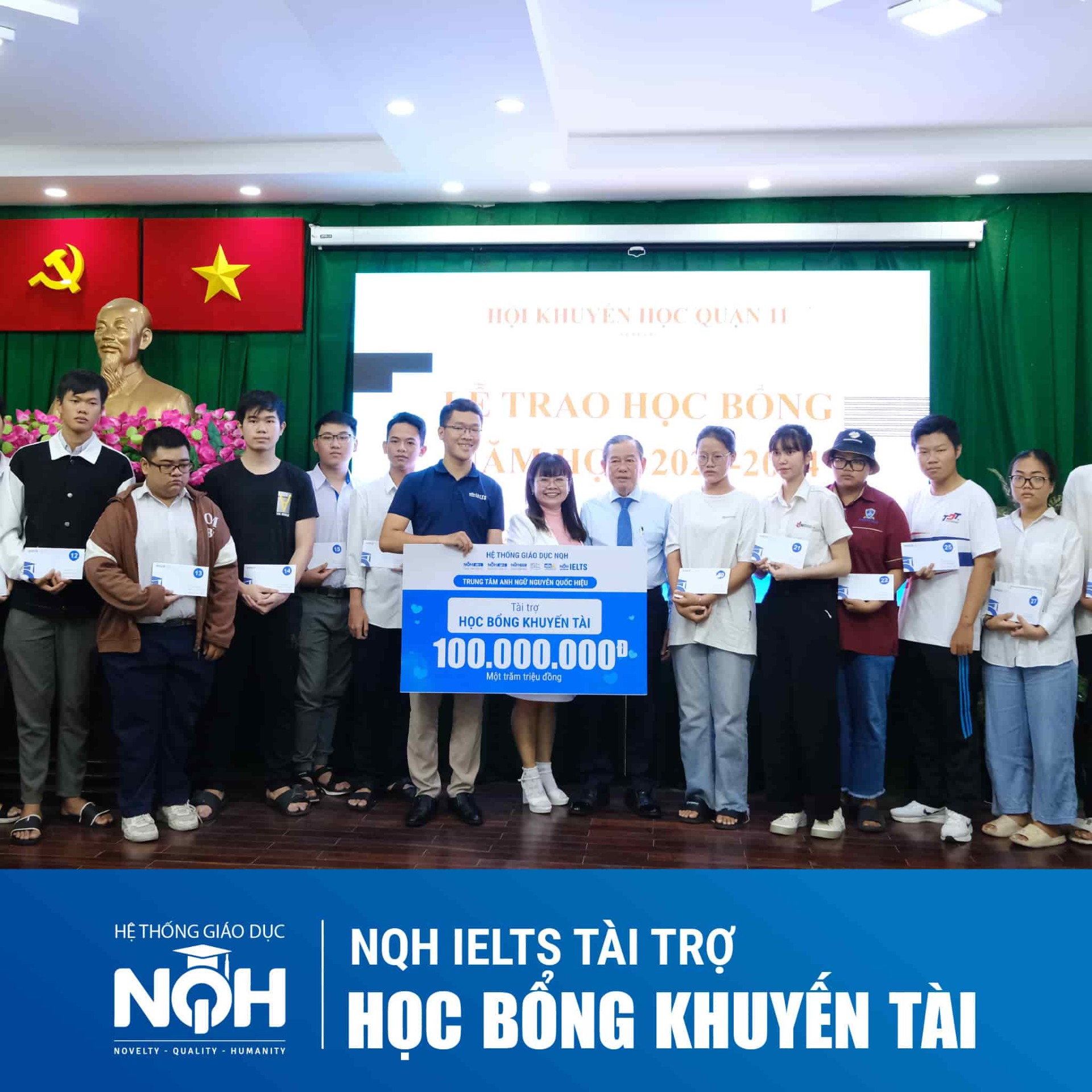 NQH IELTS Tài Trợ Học Bổng Khuyến Tài Năm Học 2023 - 2024