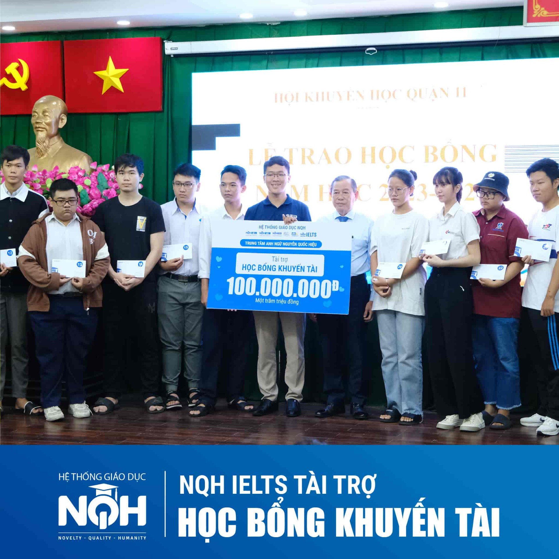 NQH IELTS Tài Trợ Học Bổng Khuyến Tài Năm Học 2023 - 2024