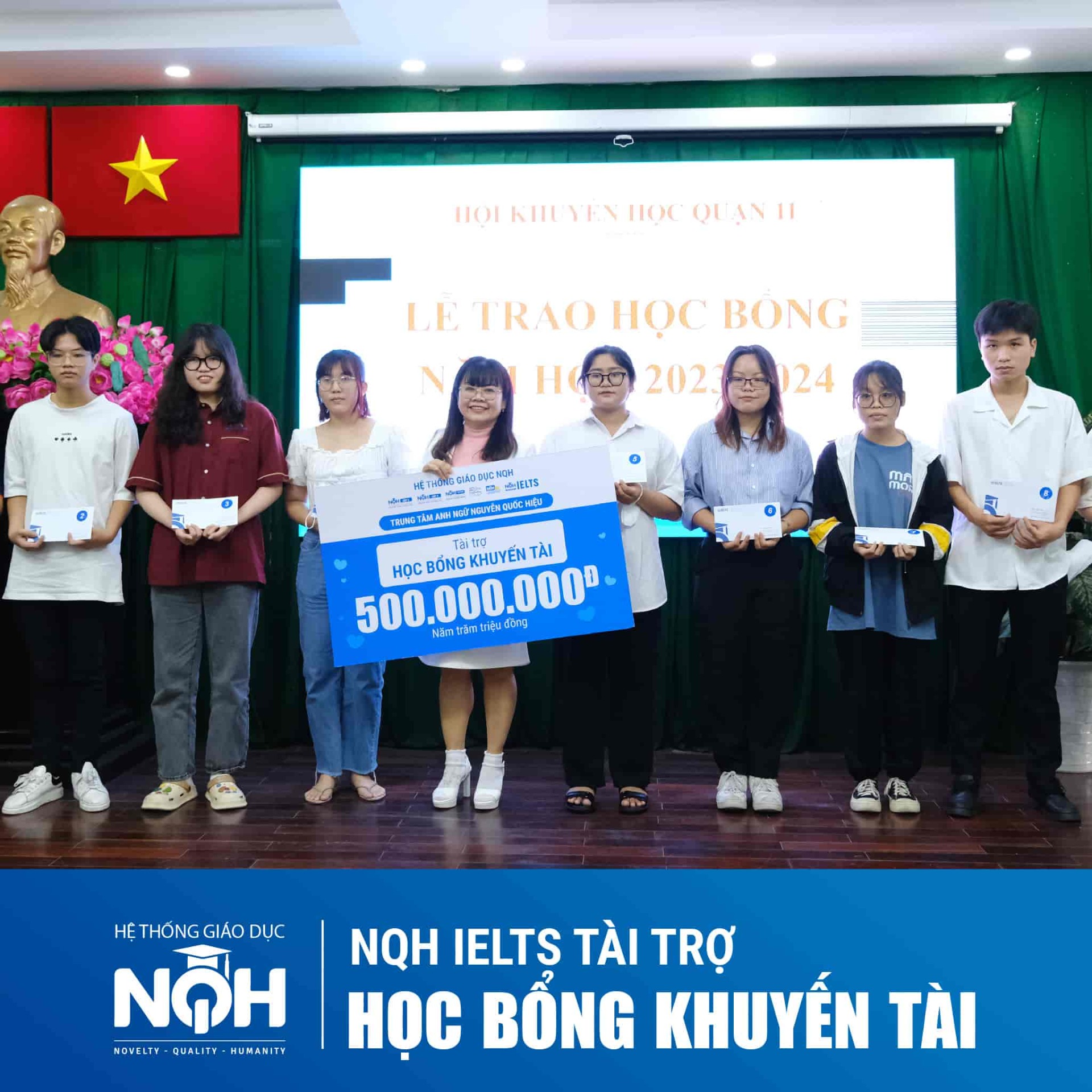 NQH IELTS Tài Trợ Học Bổng Khuyến Tài Năm Học 2023 - 2024