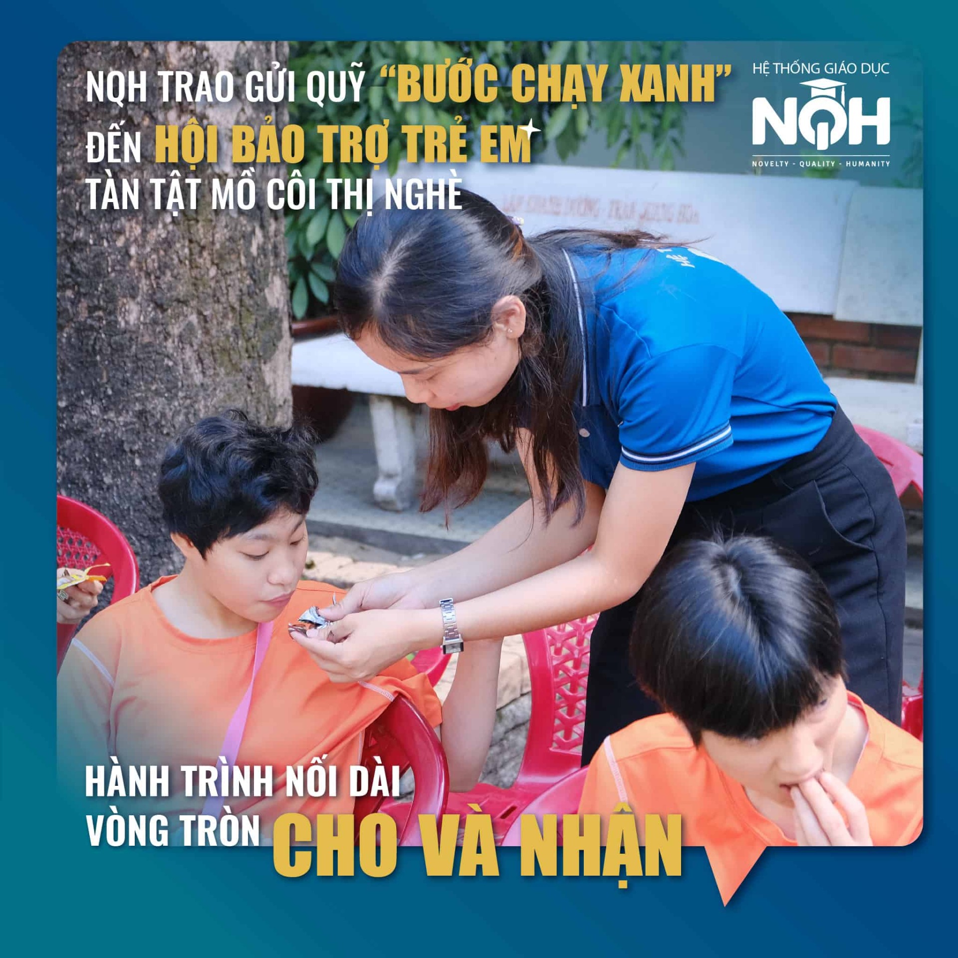 NQH Trao Quỹ Bước Chạy Xanh Đến Hội Bảo Trợ Trẻ Em Tàn Tật Mồ Côi Thị Nghè 