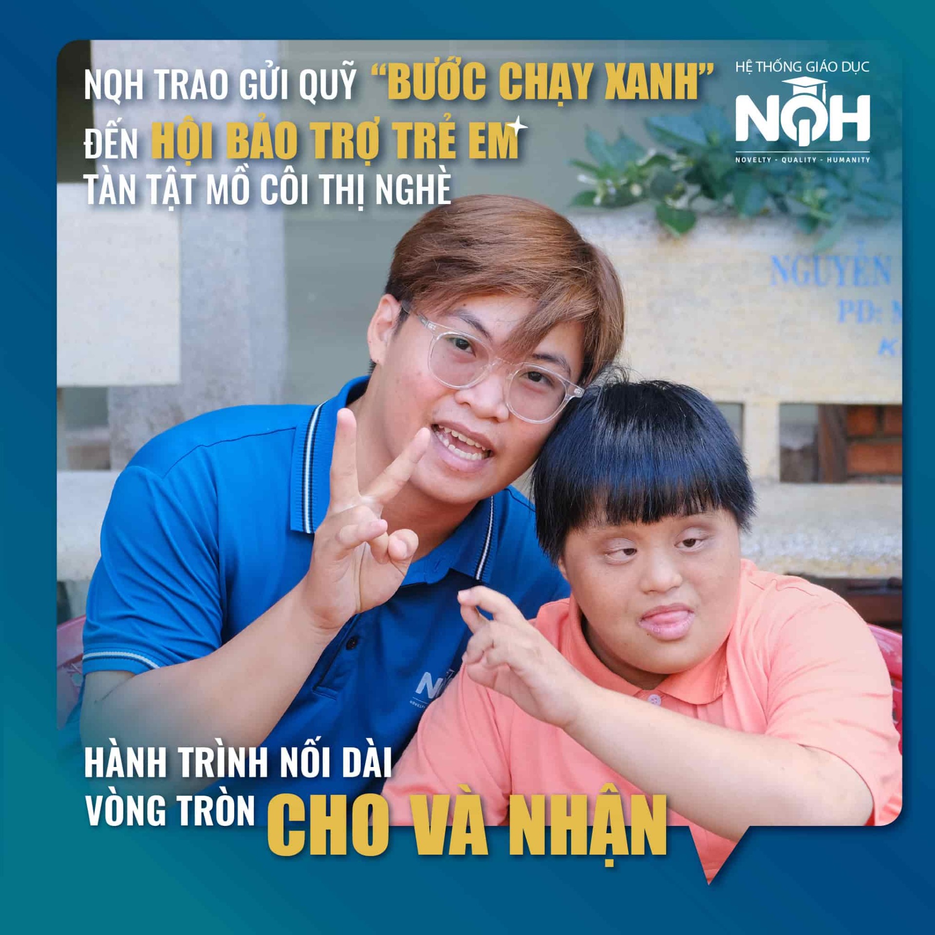 NQH Trao Quỹ Bước Chạy Xanh Đến Hội Bảo Trợ Trẻ Em Tàn Tật Mồ Côi Thị Nghè 