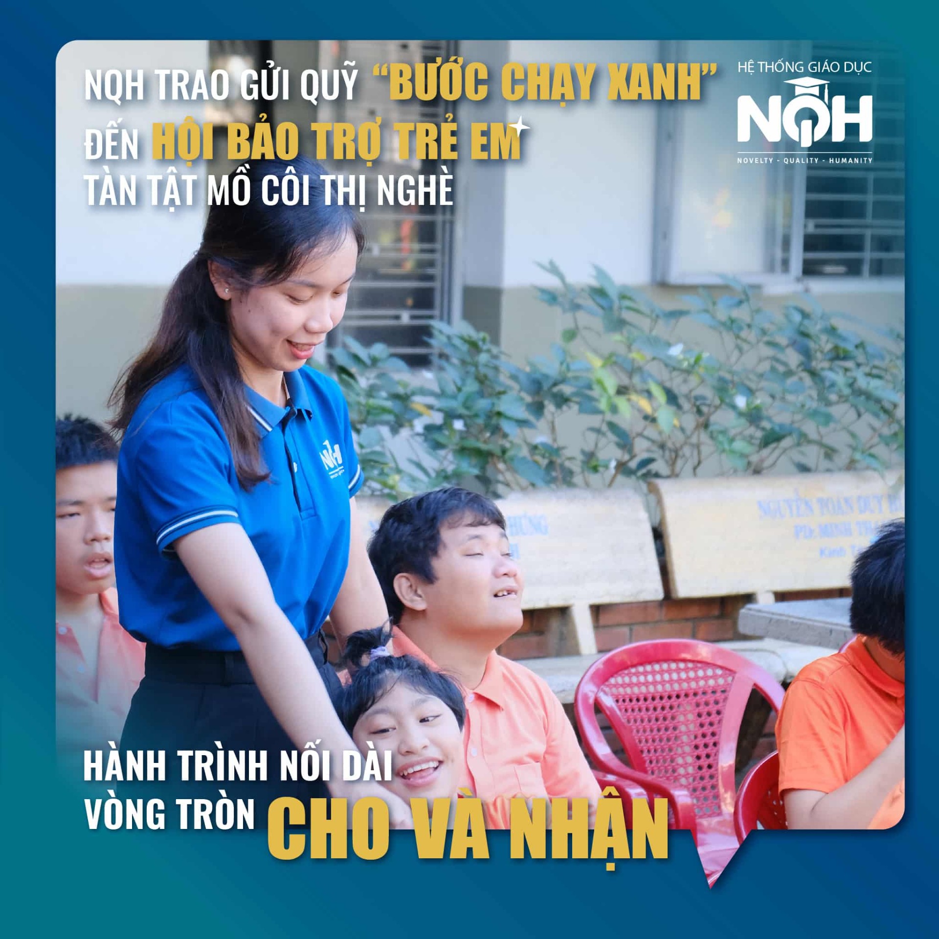 NQH Trao Quỹ Bước Chạy Xanh Đến Hội Bảo Trợ Trẻ Em Tàn Tật Mồ Côi Thị Nghè 