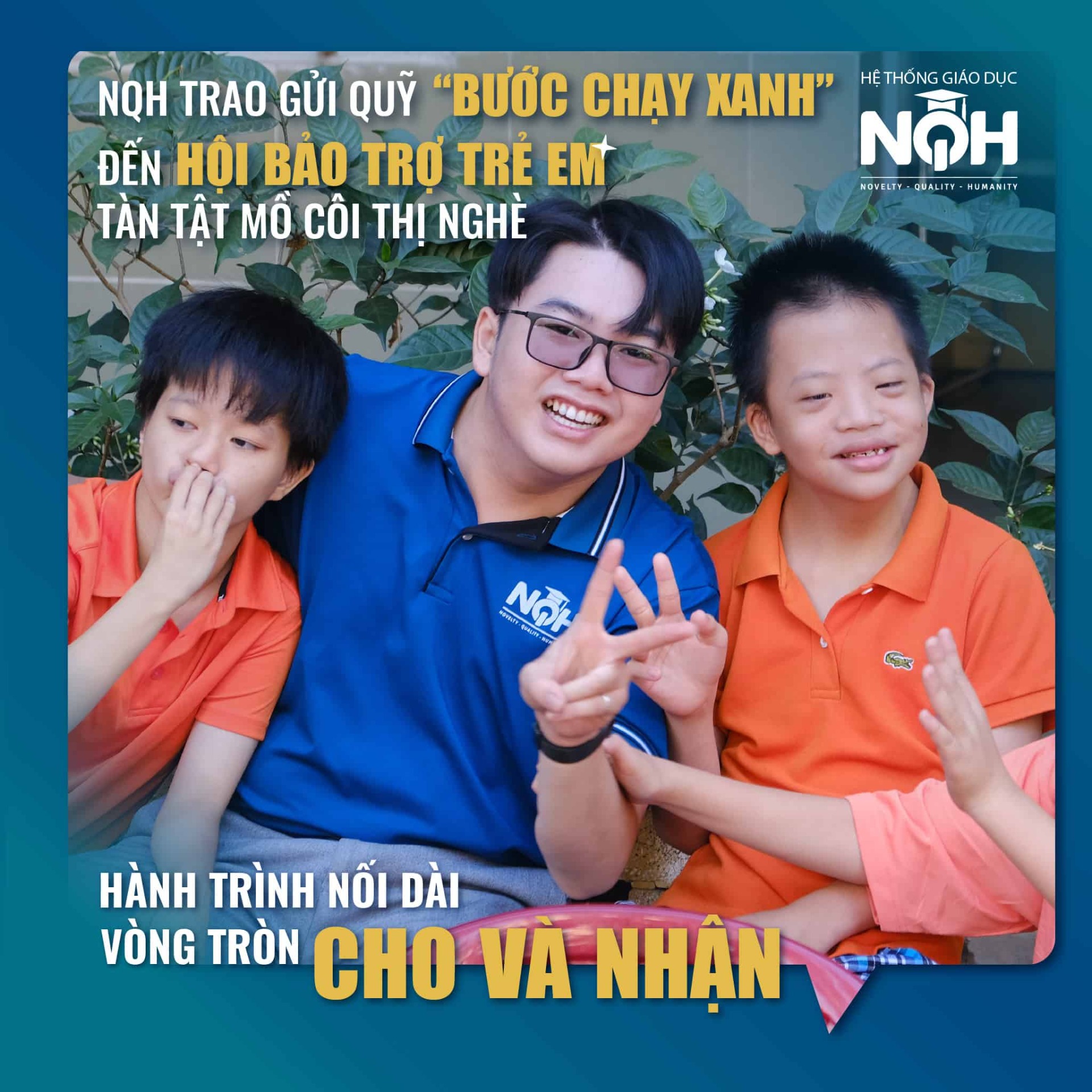 NQH Trao Quỹ Bước Chạy Xanh Đến Hội Bảo Trợ Trẻ Em Tàn Tật Mồ Côi Thị Nghè 