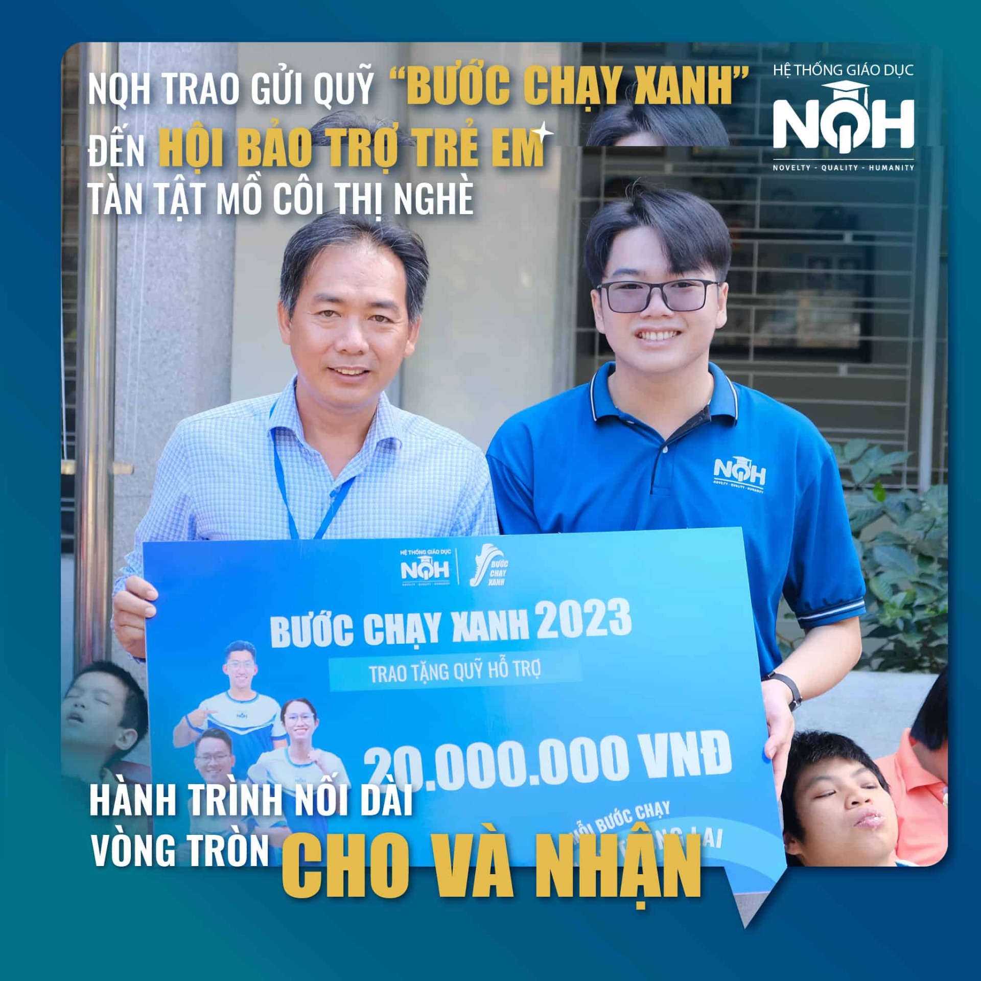 NQH Trao Quỹ Bước Chạy Xanh Đến Hội Bảo Trợ Trẻ Em Tàn Tật Mồ Côi Thị Nghè 