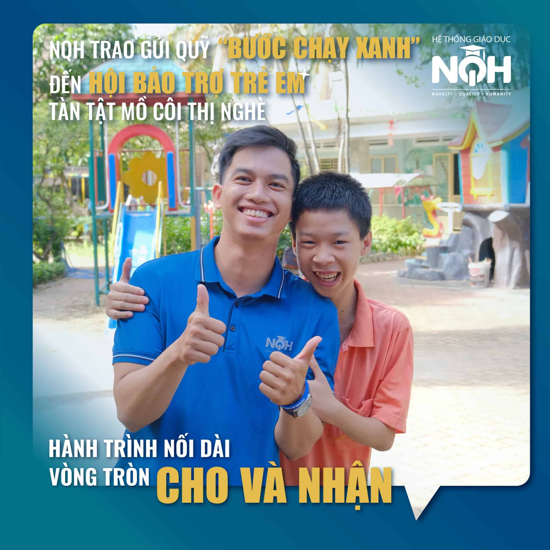 NQH Trao Quỹ Bước Chạy Xanh Đến Hội Bảo Trợ Trẻ Em Tàn Tật Mồ Côi Thị Nghè 