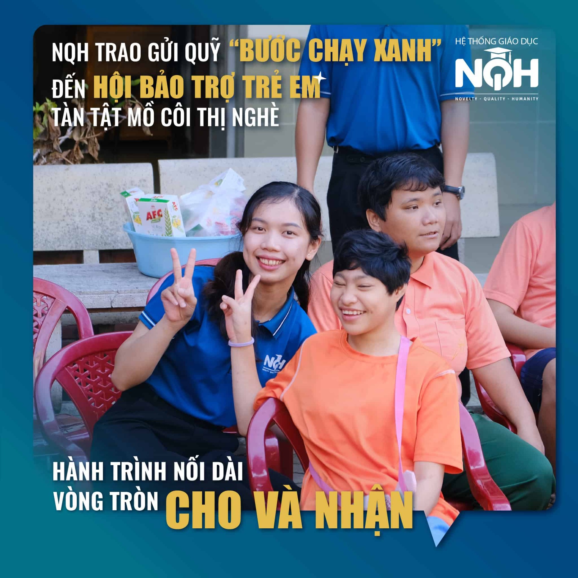 NQH Trao Quỹ Bước Chạy Xanh Đến Hội Bảo Trợ Trẻ Em Tàn Tật Mồ Côi Thị Nghè 