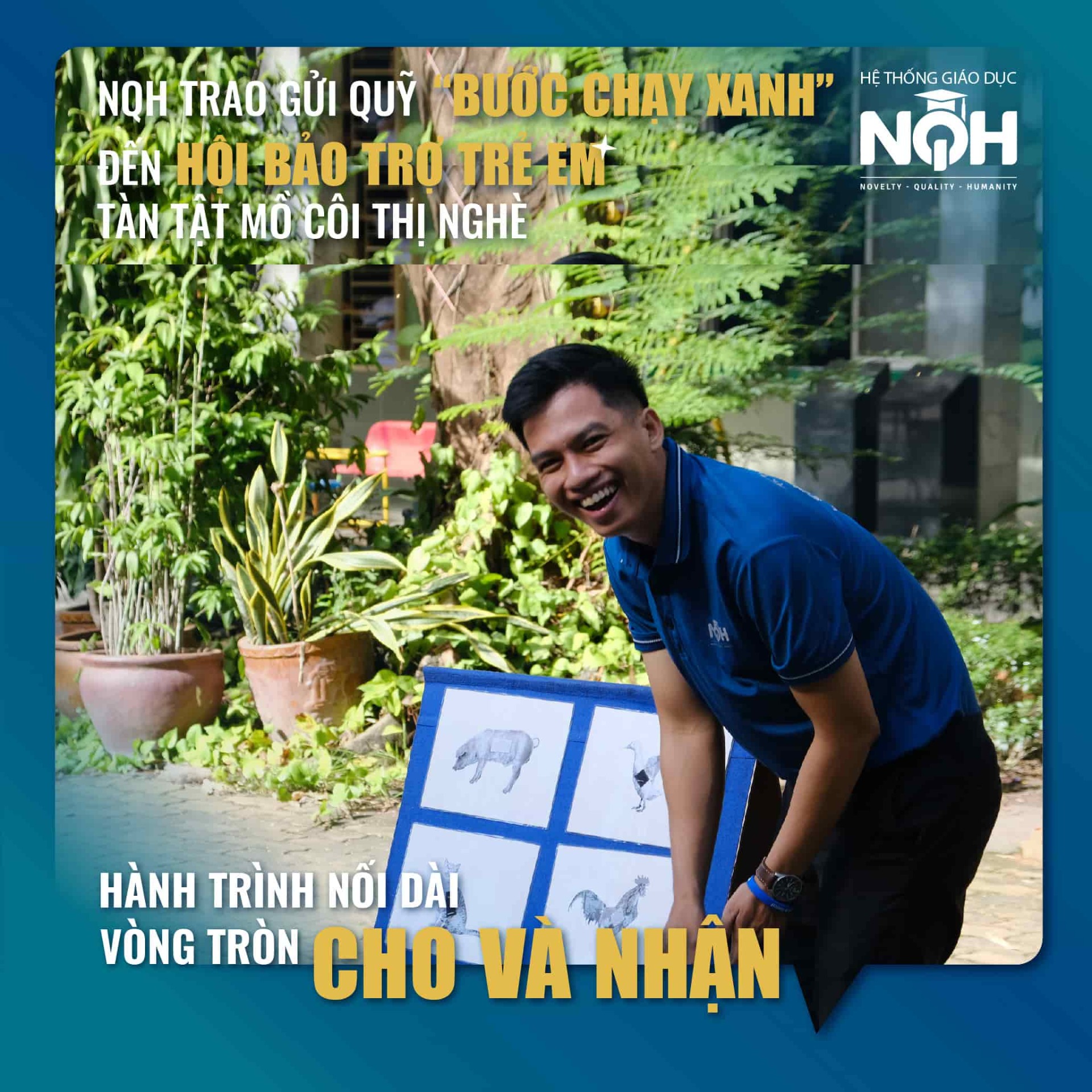 NQH Trao Quỹ Bước Chạy Xanh Đến Hội Bảo Trợ Trẻ Em Tàn Tật Mồ Côi Thị Nghè 