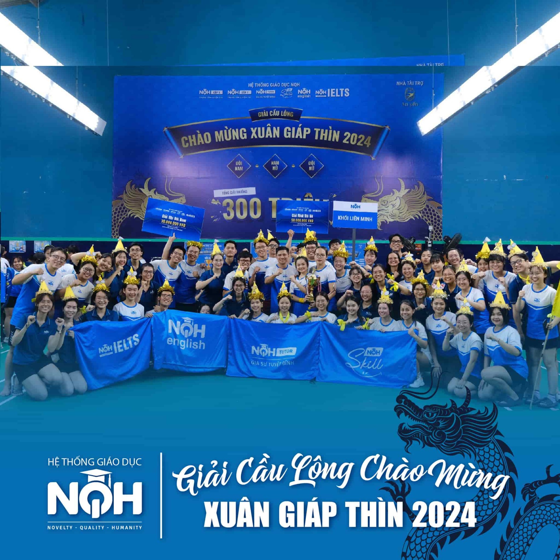 Giải Cầu Lông Chào Mừng Xuân Giáp Thìn 2024 Toàn Hệ Thống Giáo Dục NQH