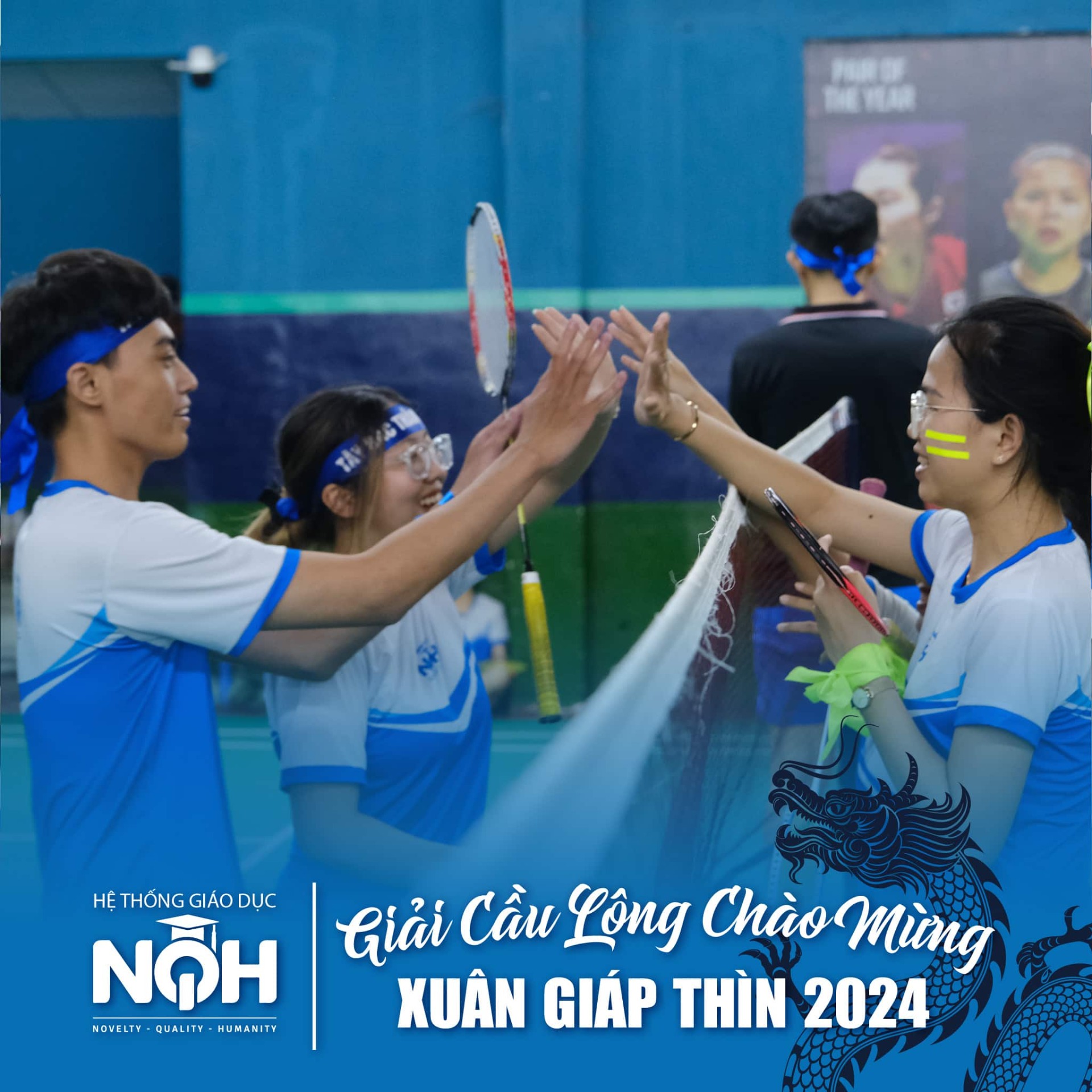 Giải Cầu Lông Chào Mừng Xuân Giáp Thìn 2024 Toàn Hệ Thống Giáo Dục NQH