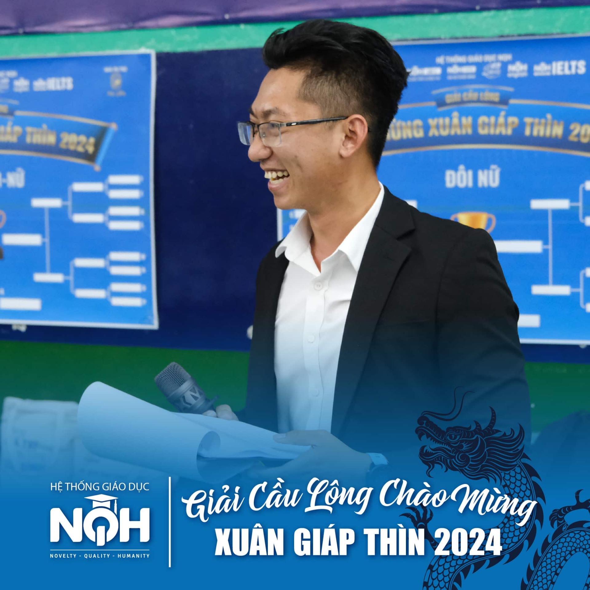 Giải Cầu Lông Chào Mừng Xuân Giáp Thìn 2024 Toàn Hệ Thống Giáo Dục NQH