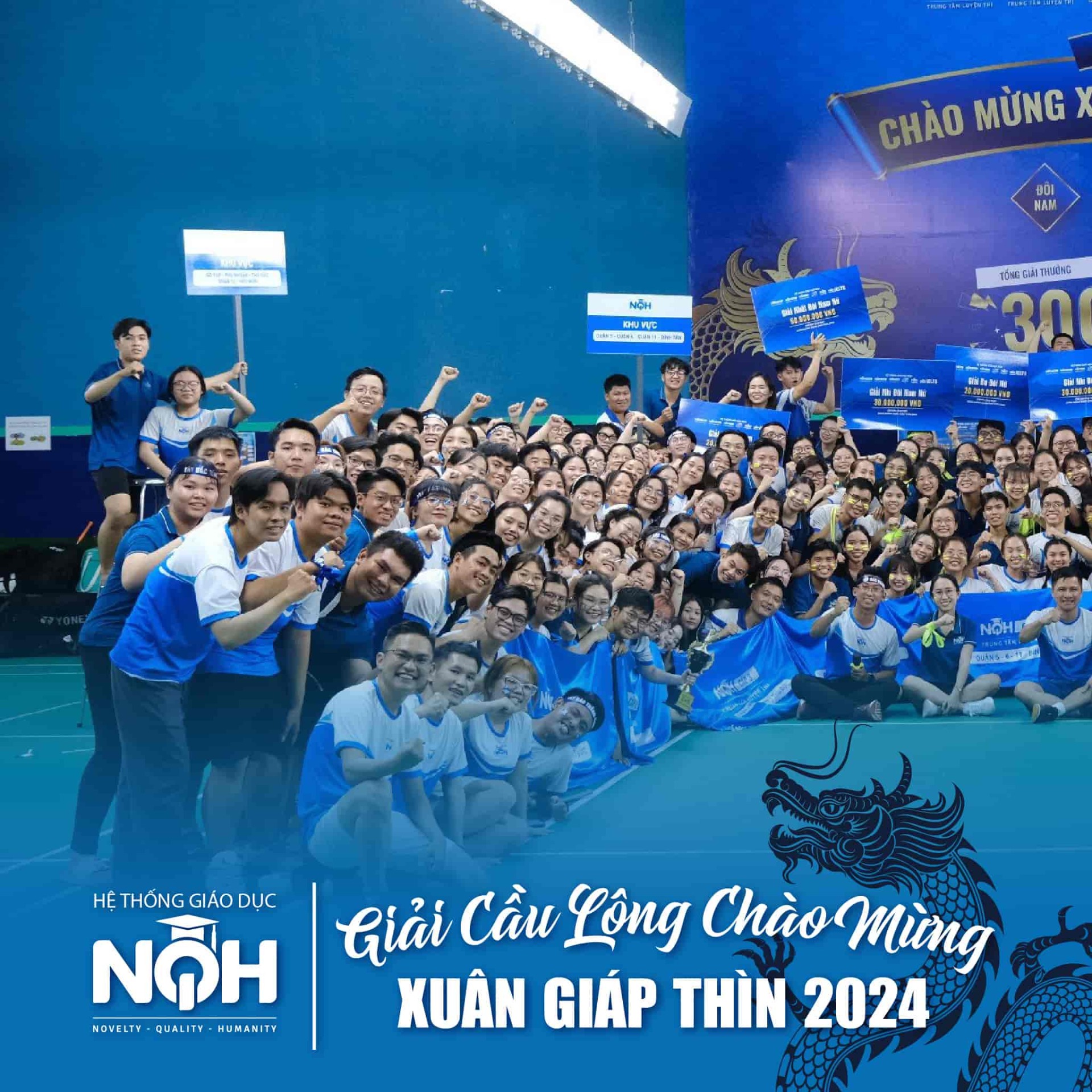 Giải Cầu Lông Chào Mừng Xuân Giáp Thìn 2024 Toàn Hệ Thống Giáo Dục NQH