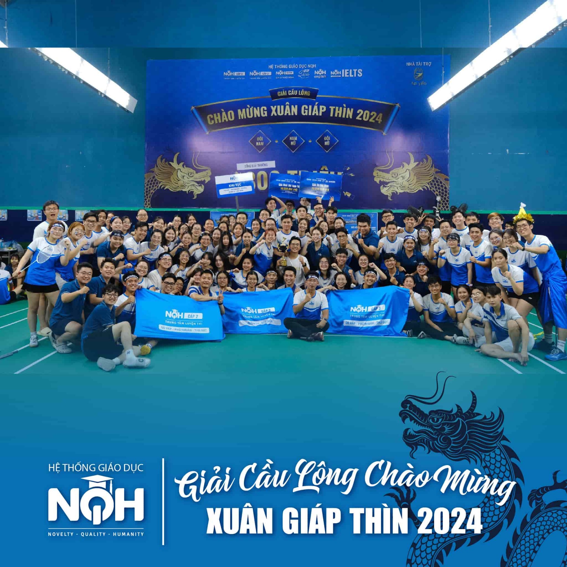 Giải Cầu Lông Chào Mừng Xuân Giáp Thìn 2024 Toàn Hệ Thống Giáo Dục NQH