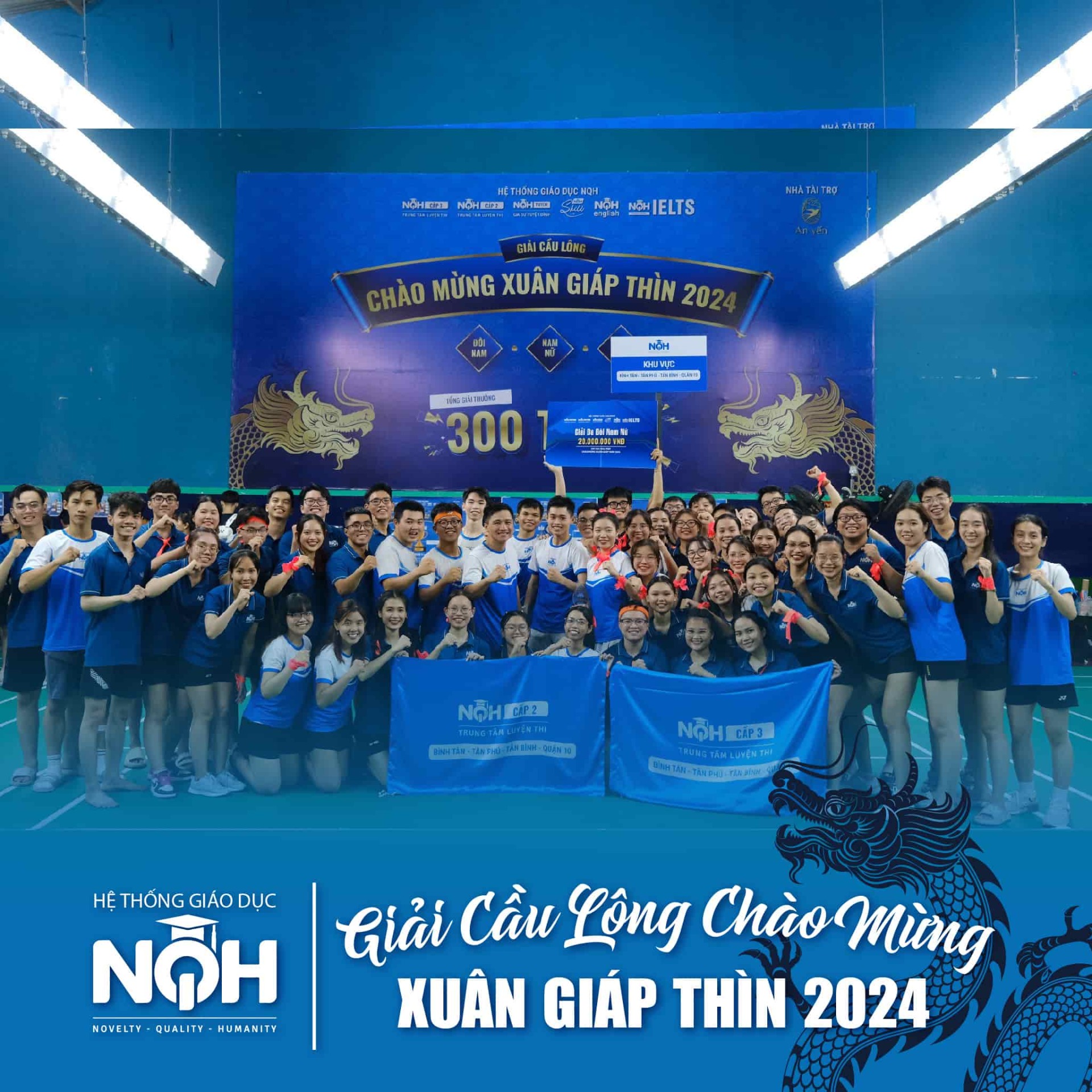 Giải Cầu Lông Chào Mừng Xuân Giáp Thìn 2024 Toàn Hệ Thống Giáo Dục NQH