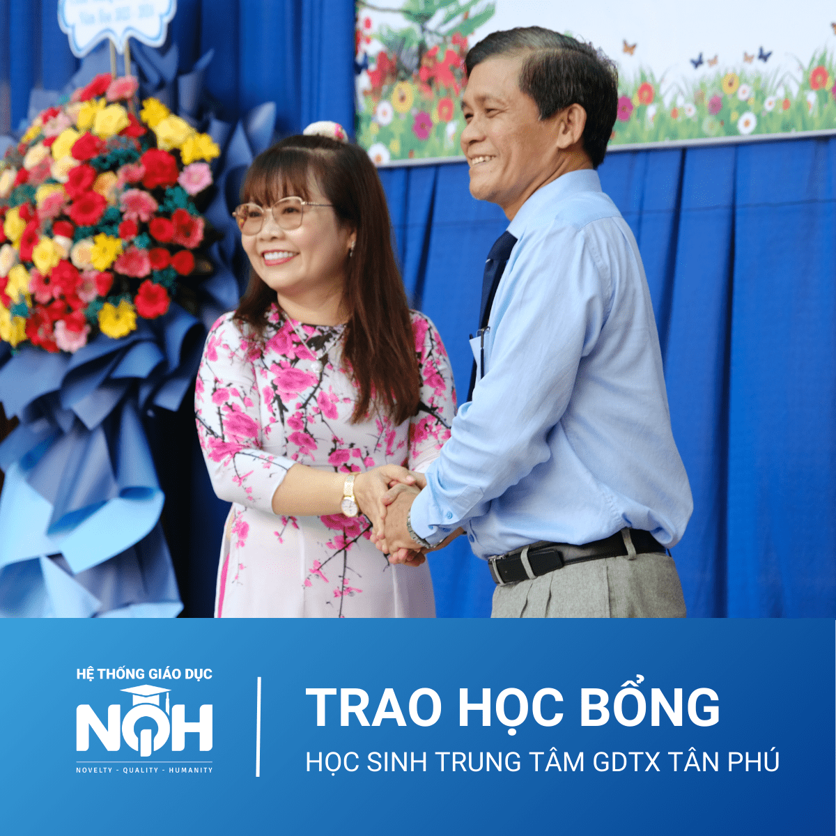 TRAO HỌC BỔNG HƠN 600 TRIỆU ĐỒNG CHO HỌC SINH TRUNG TÂM GDTX TÂN PHÚ