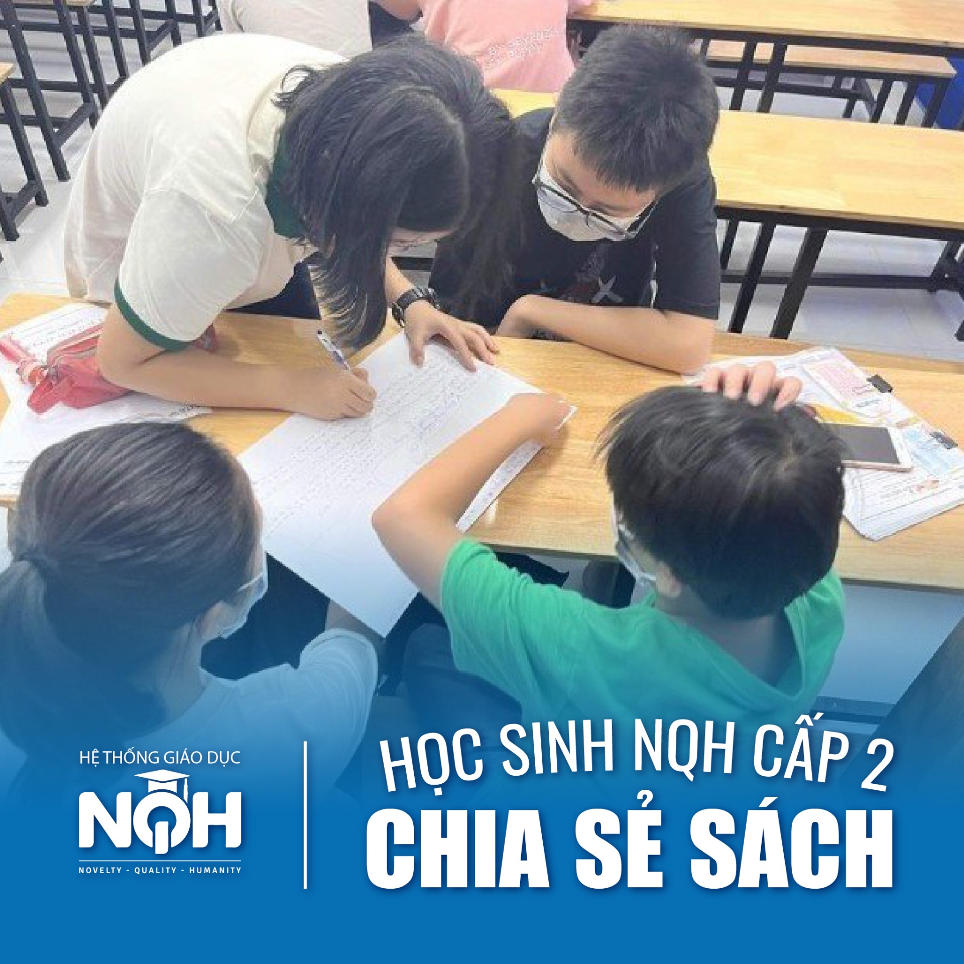 Hoạt động chia sẻ sách của học sinh NQH Cấp 2.